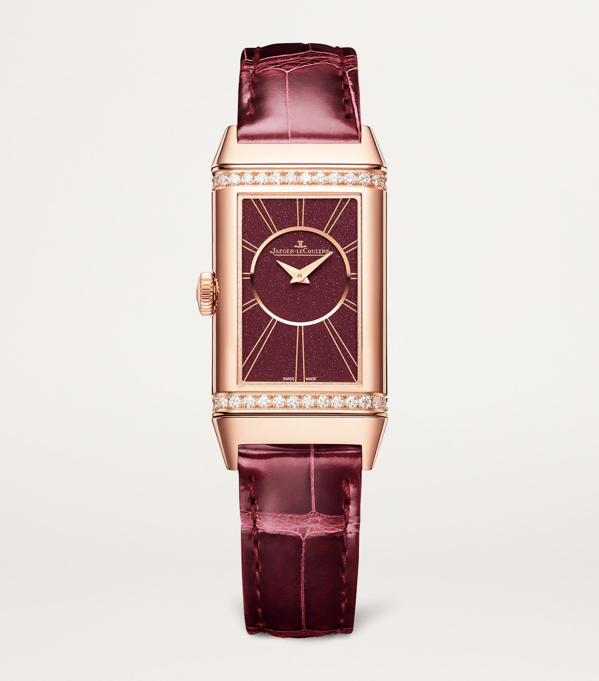 Jaeger-LeCoultre Pink Gold and Diamond Reverso One Duetto Watch 20mm