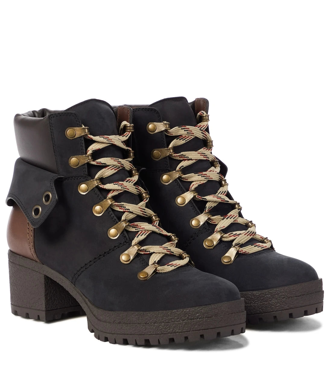 See By Chloé - Eileen leather and suede hiking boots