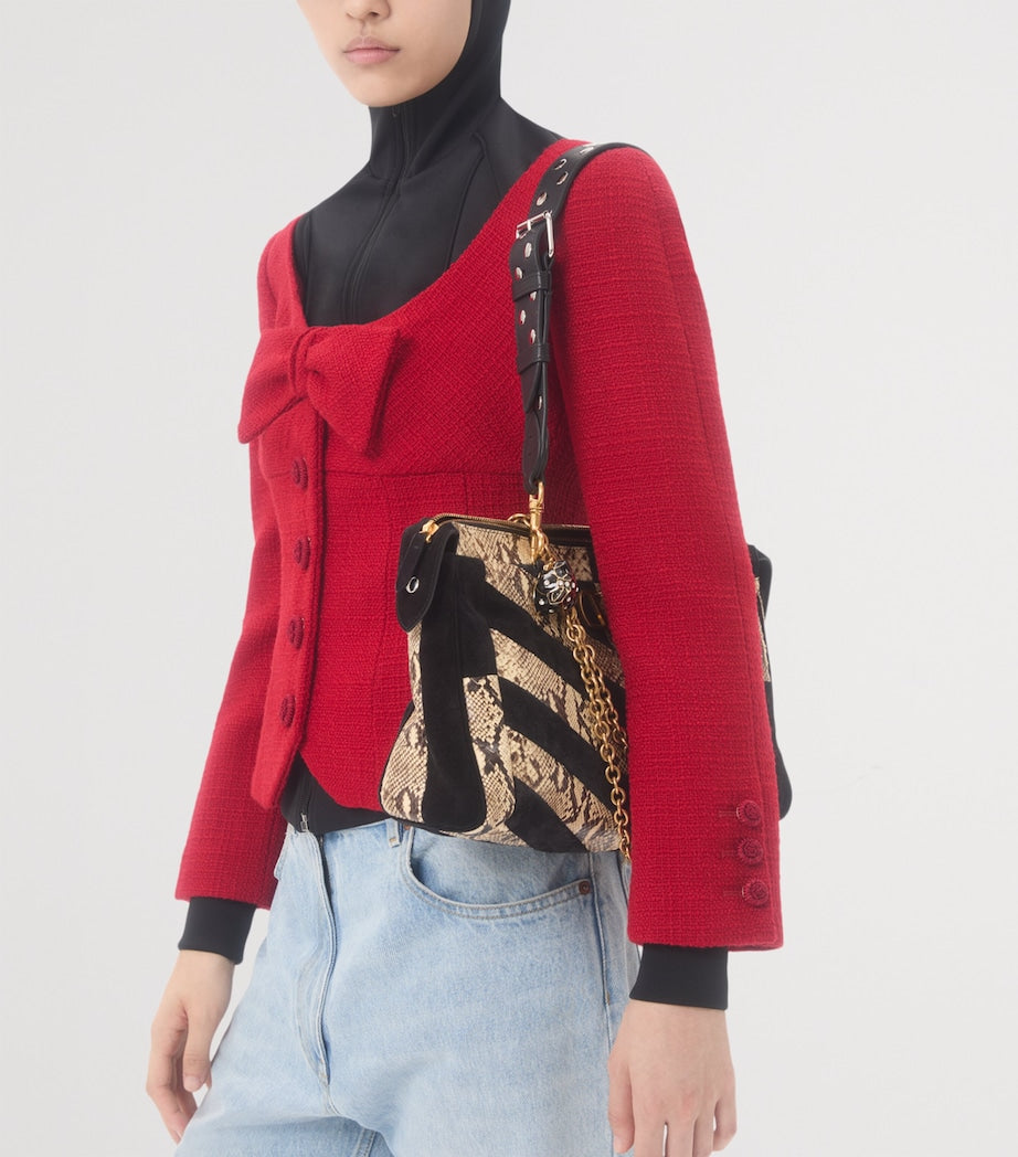 Valentino Black Technical Jersey Zip-Up Hoodie