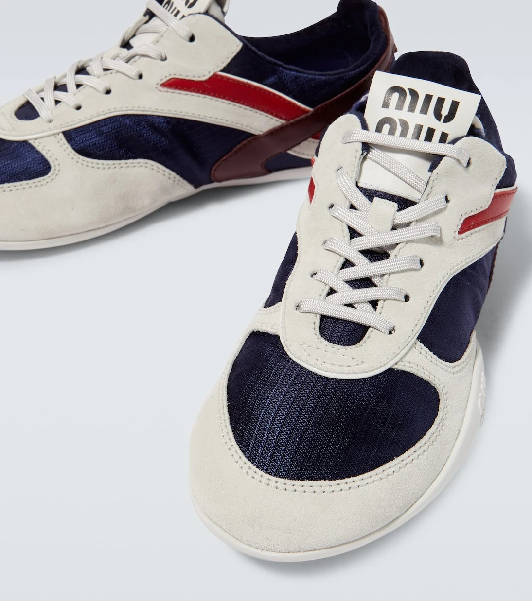 Miu Miu - Gymnasium suede-trimmed sneakers
