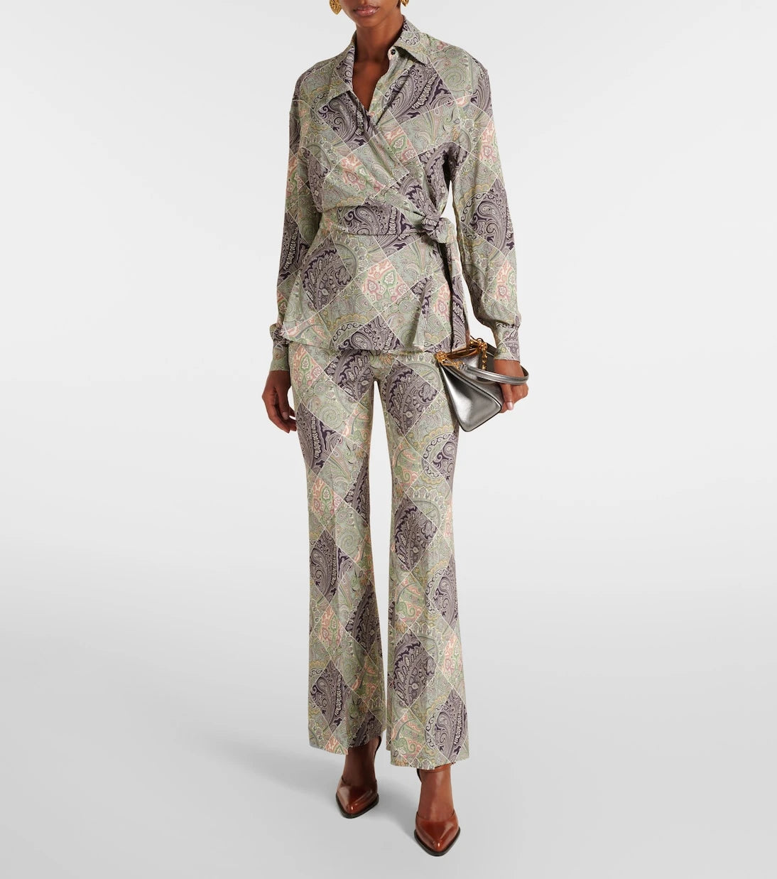 Etro - Paisley high-rise flared pants