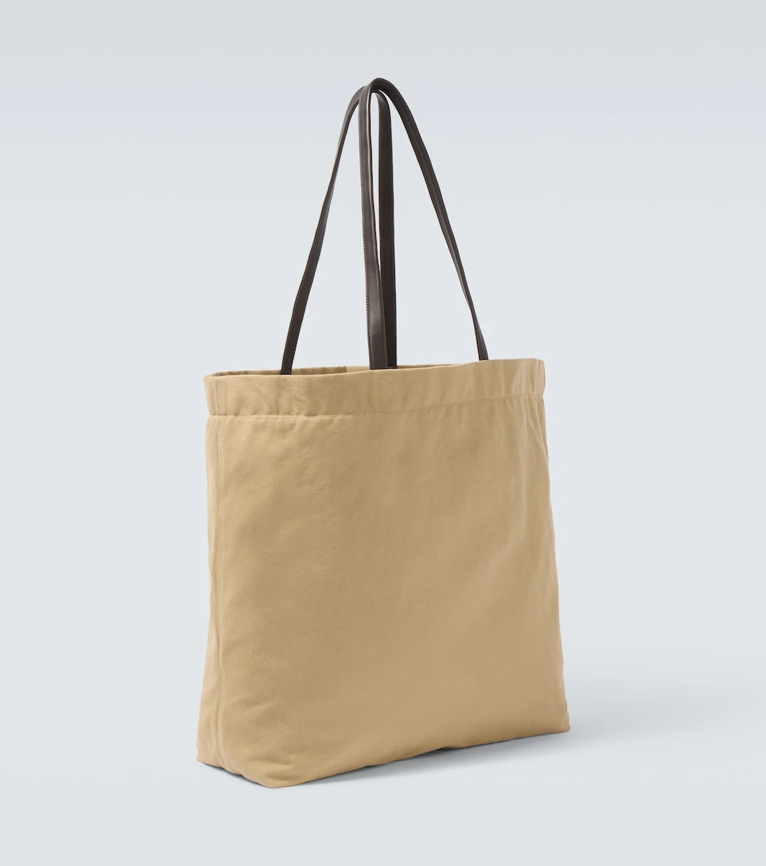 The Row - Tori leather-trimmed canvas tote bag
