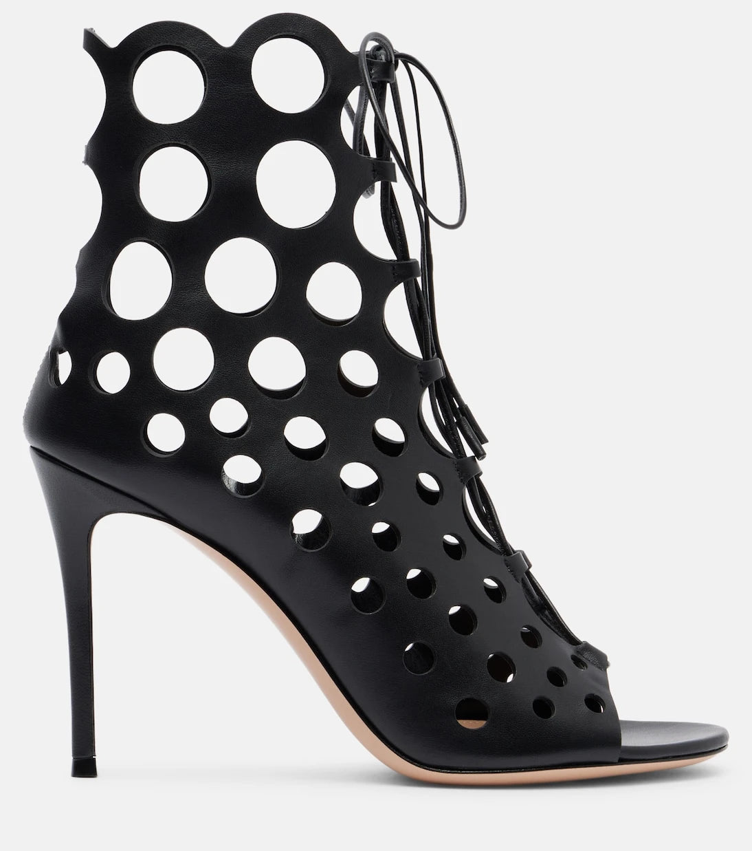 Gianvito Rossi - 95 perforated leather pumps