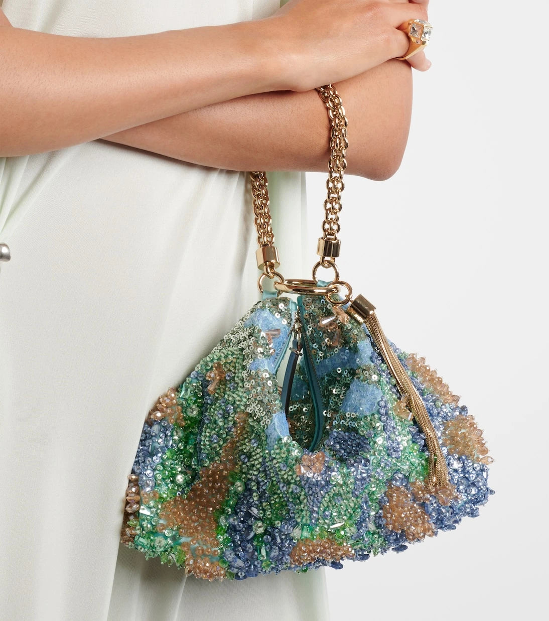 Jimmy Choo - Callie Small brocade top-handle bag