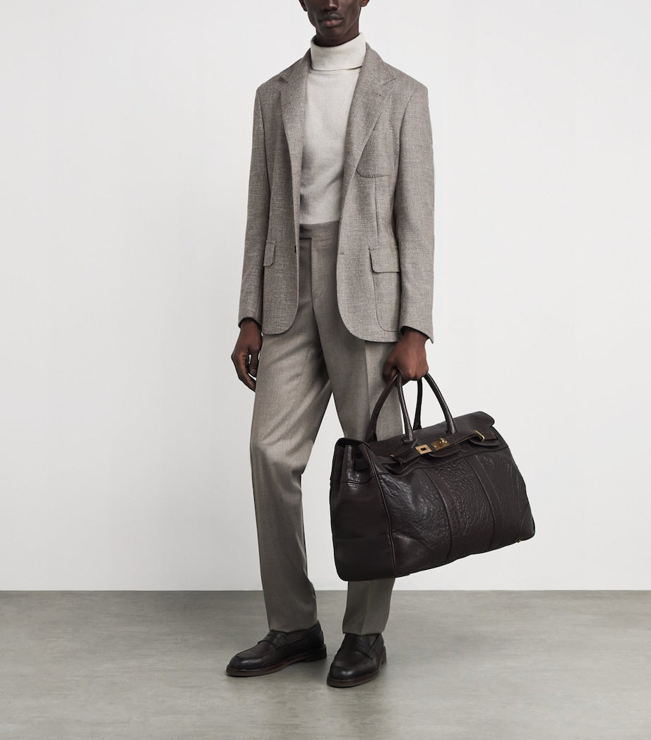 Corneliani Beige Virgin Wool-Silk-Blend Blazer