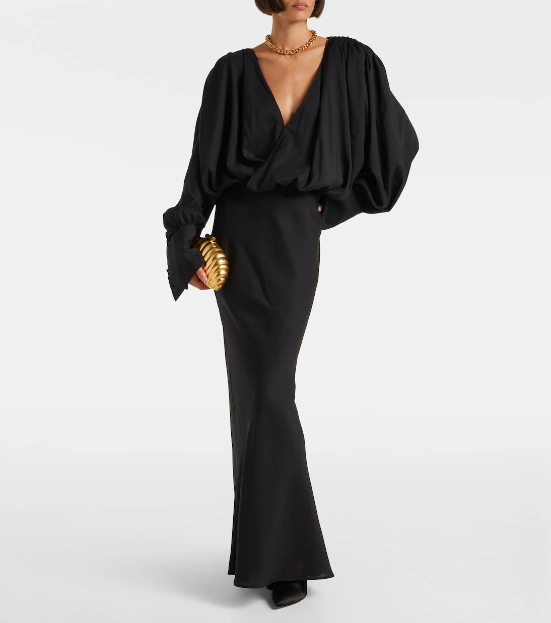 Rotate - Savannah scarf-detail chiffon gown