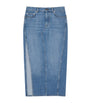 Givenchy Blue Denim High-Split Midi Skirt