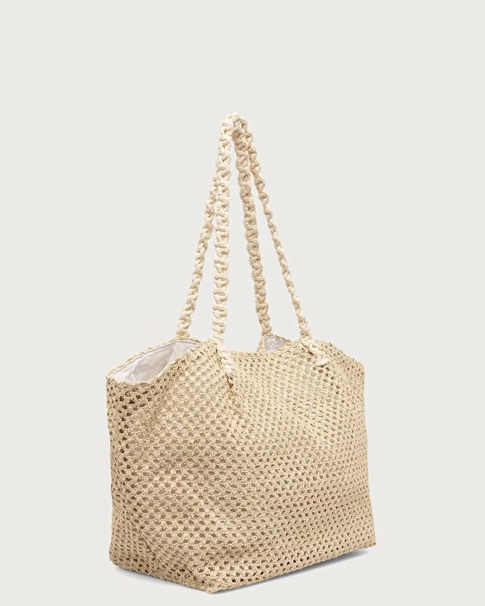 women'secret örgü kumaşlı kadın tote çanta