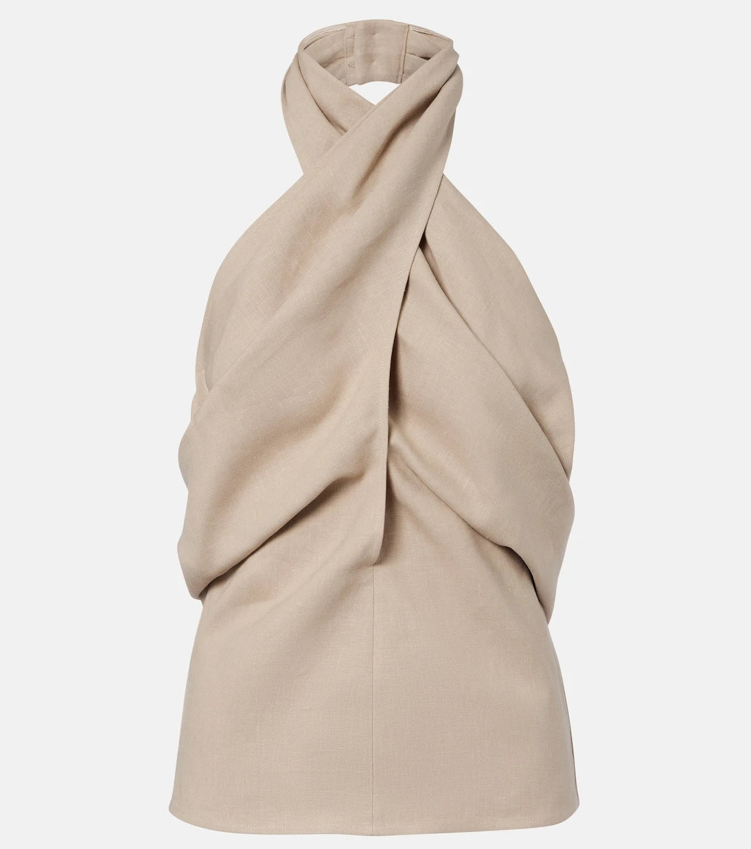 Magda Butrym - Draped halterneck linen top