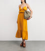Yellow Silk Ruffle Rhiannon Maxi Dress