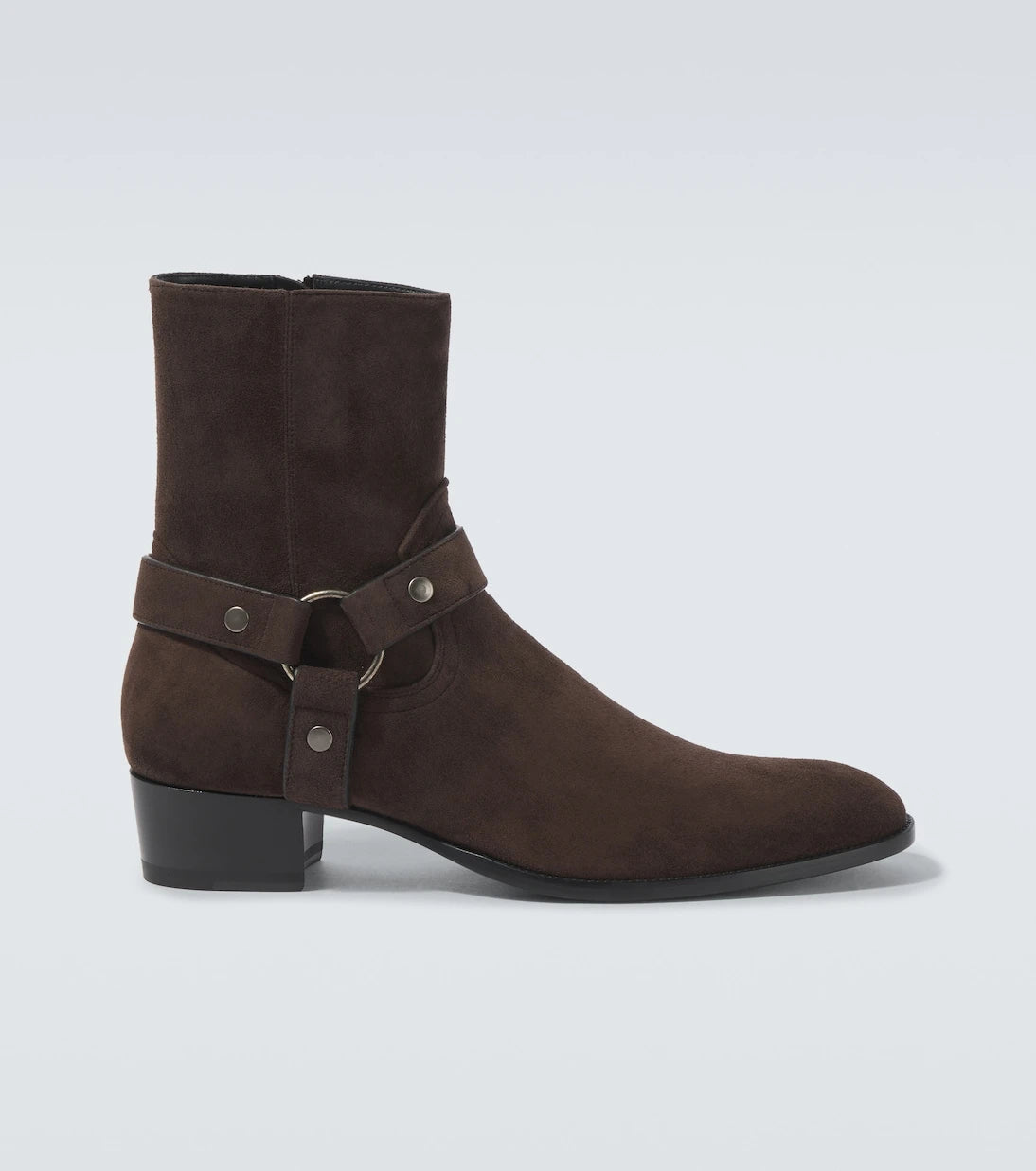 Saint Laurent - Wyatt Harness 40 suede biker boots