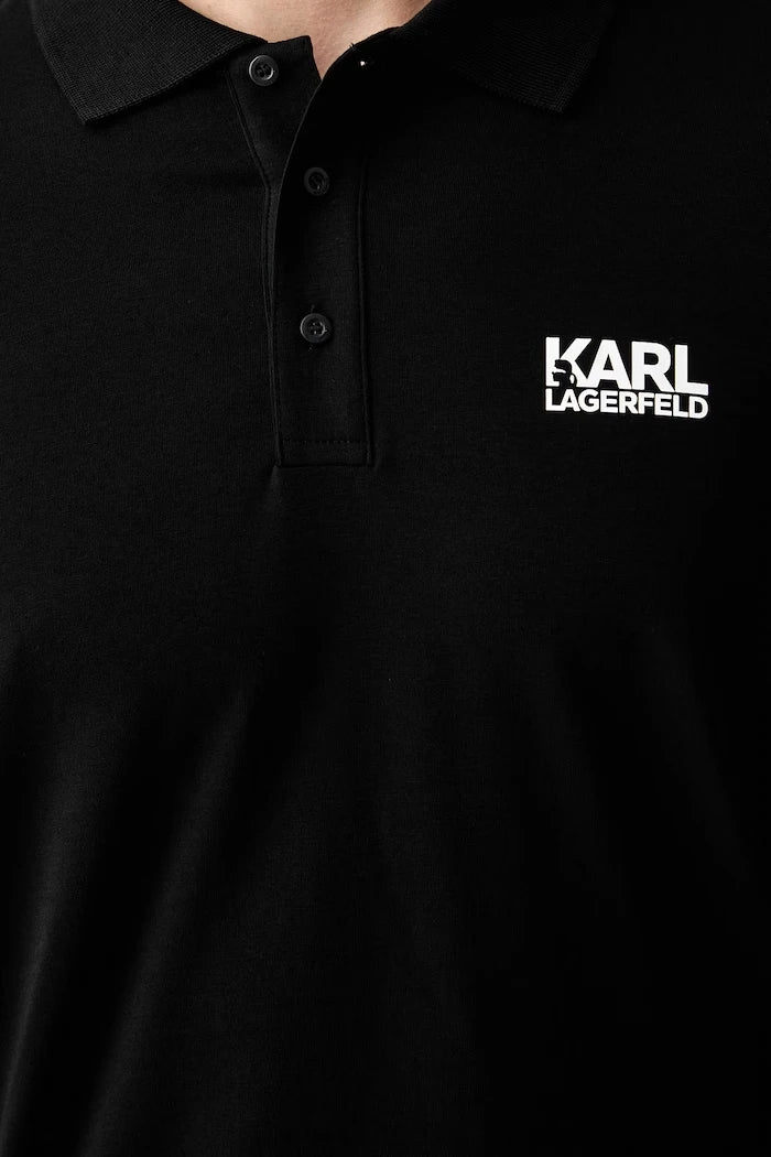 Karl Lagerfeld erkek pamuk elastan yakalı tişört