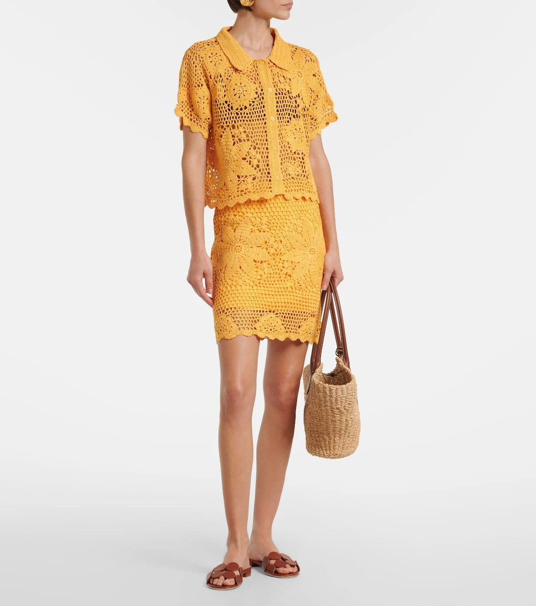 Simkhai - Macks floral crochet cotton shirt