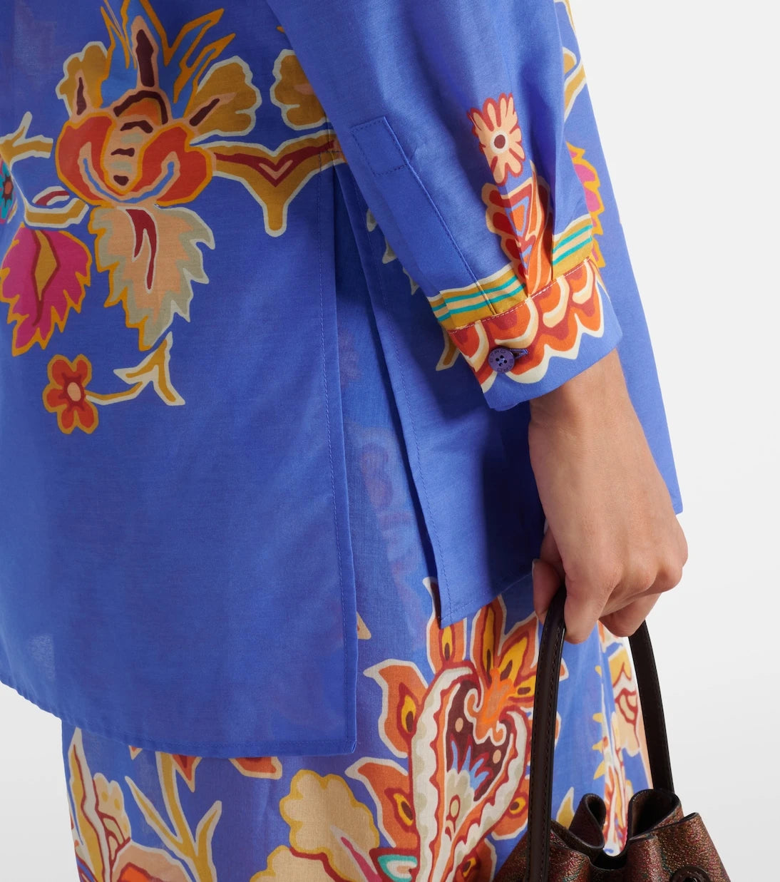 Etro - Floral cotton and silk shirt
