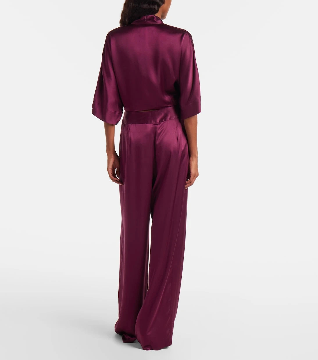 The Sei - Cropped silk charmeuse top
