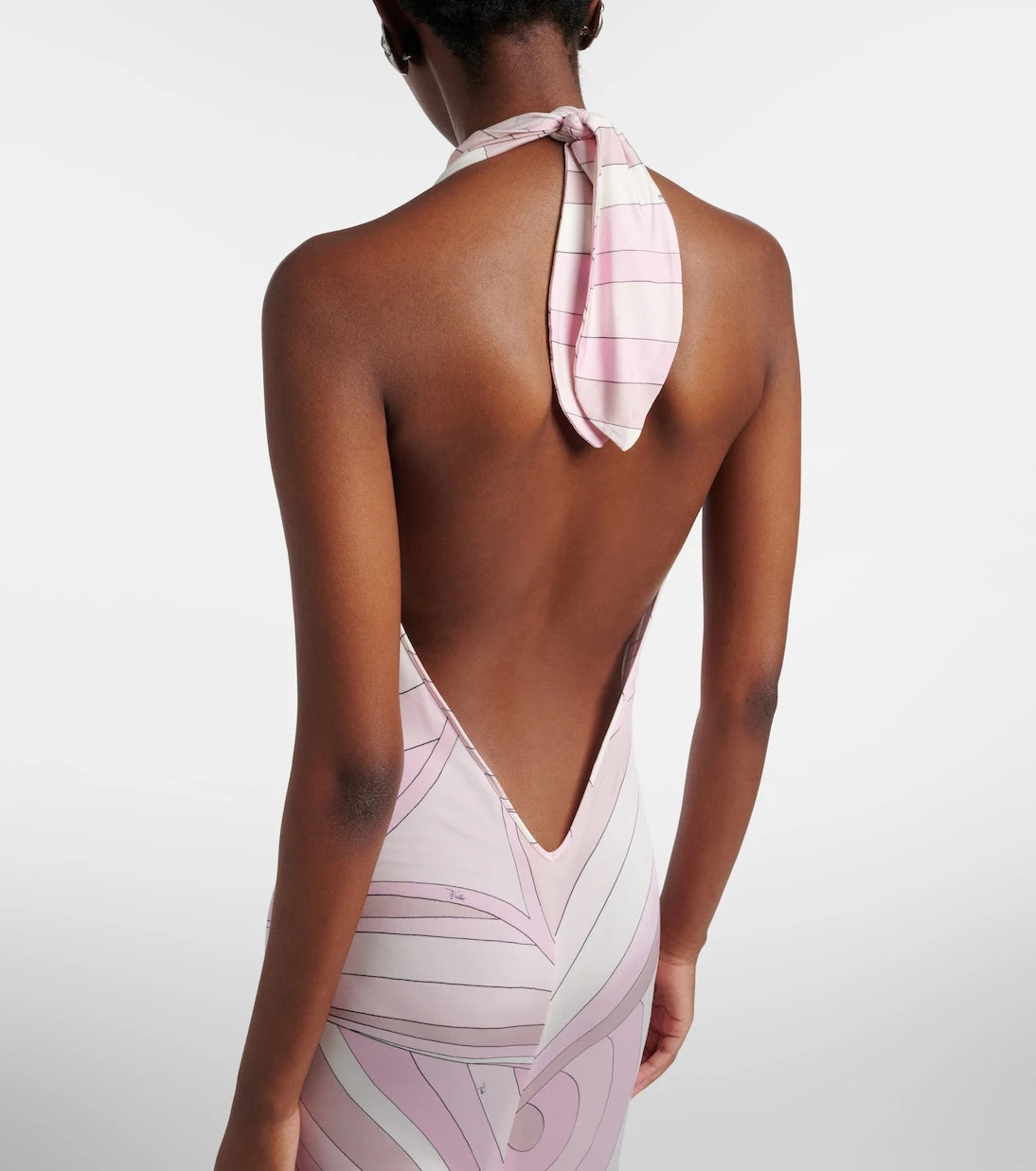 Pucci - Iride halterneck satin jersey maxi dress