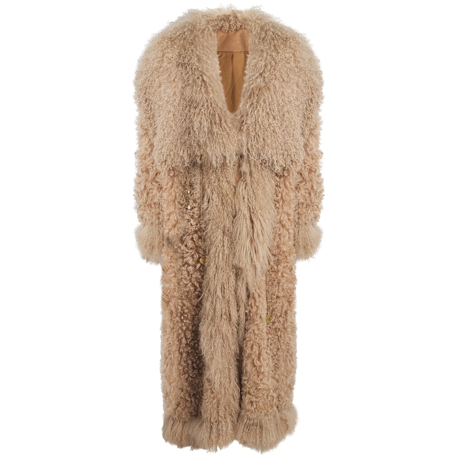 Brown Cashmere Longline Coat