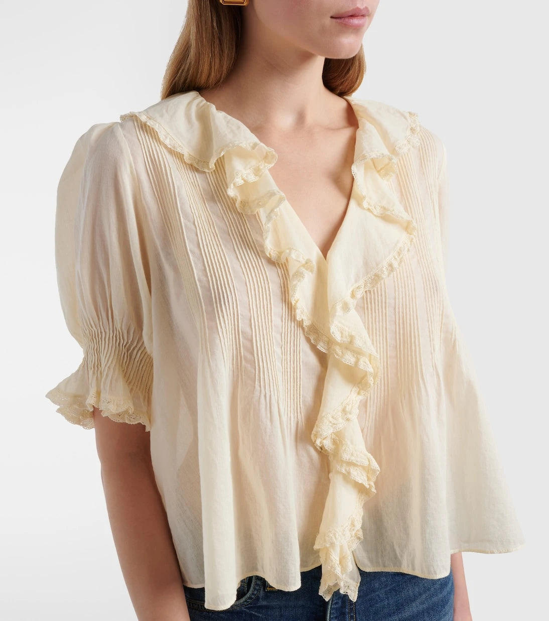 Dôen - Henri ruffled cotton blouse