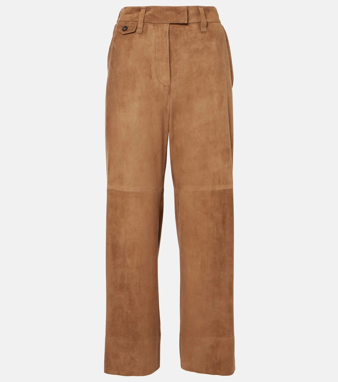 Brunello Cucinelli - Mid-rise suede wide-leg pants