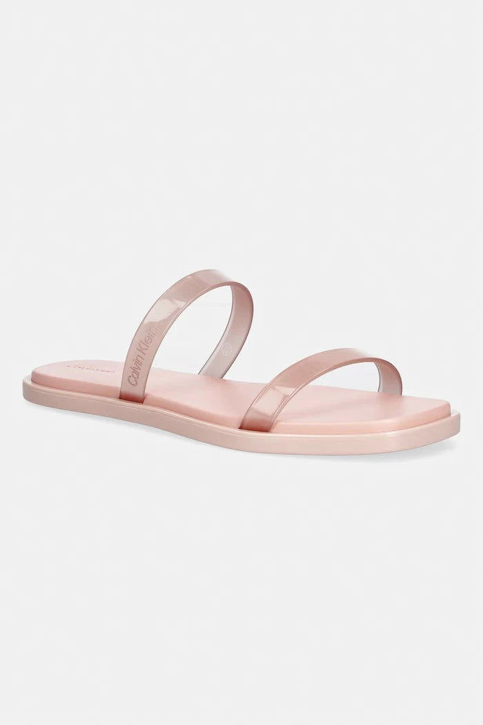 Calvin Klein дамски чехли JELLY SNDL DOUB BAR SHINY ST TPU