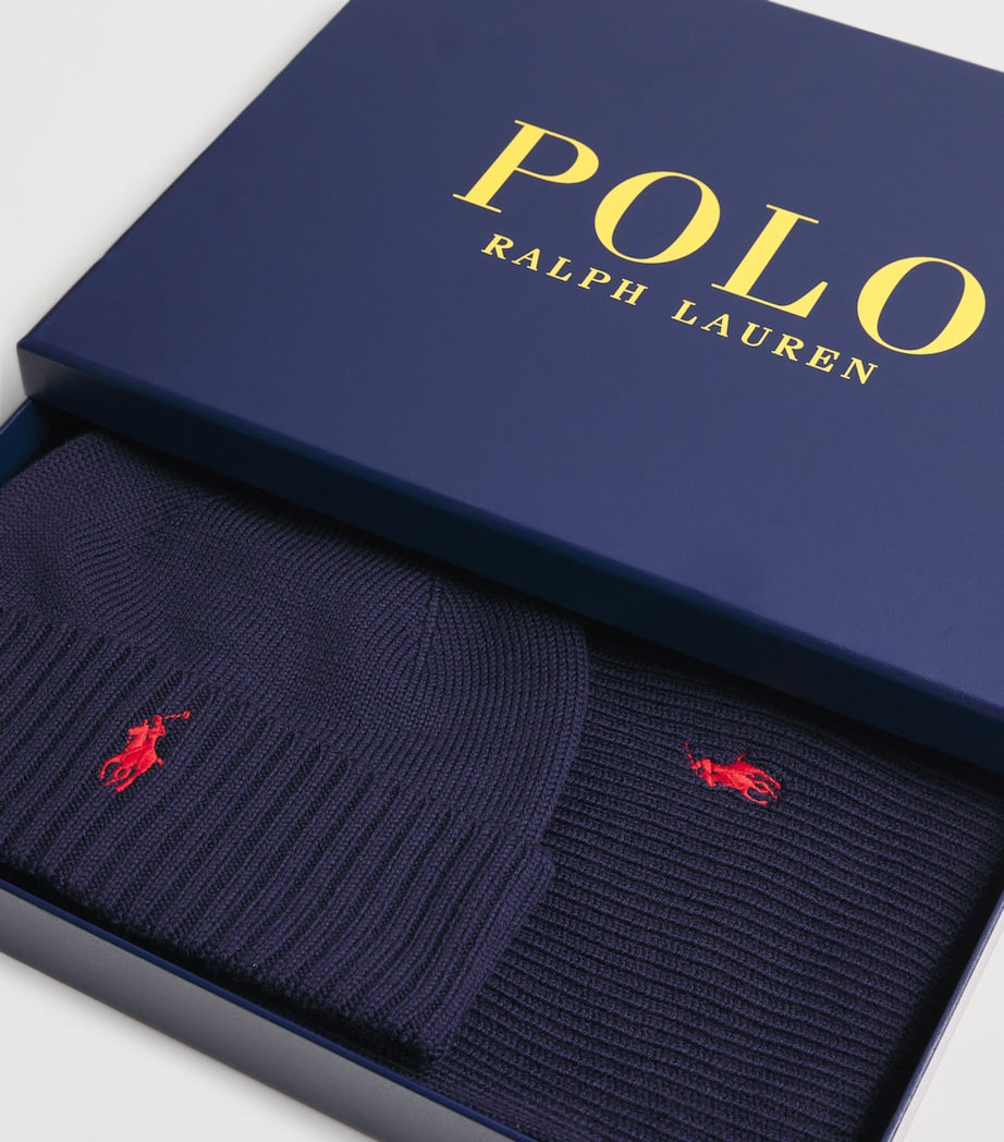 Polo Ralph Lauren Wool Scarf and Beanie Gift Box