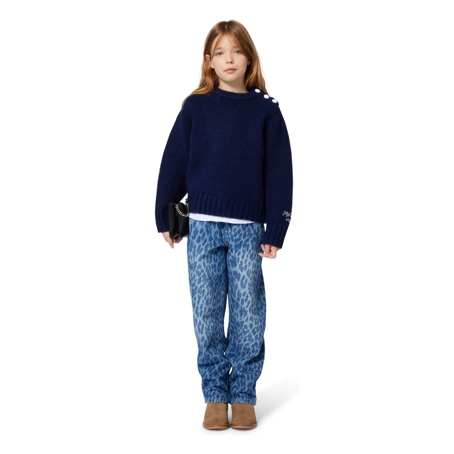Zadig & Voltaire - Buttoned Wool Sweater | Navy blue