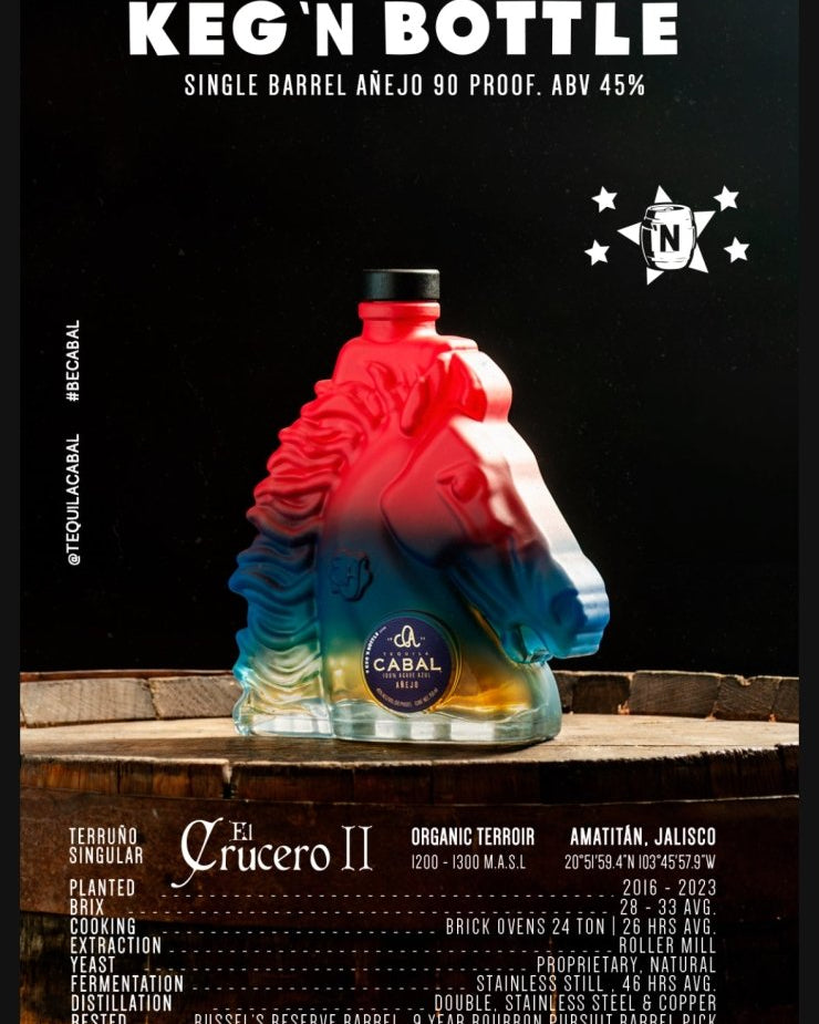 Cabal X Keg N Bottle Anejo Single Barrel Tequila (750mL)