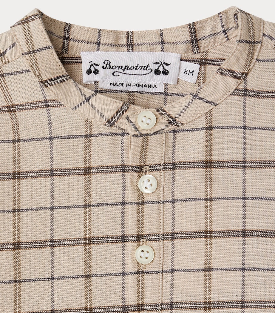 Cotton-Wool Check Half-Button Shirt (6-18 Months)