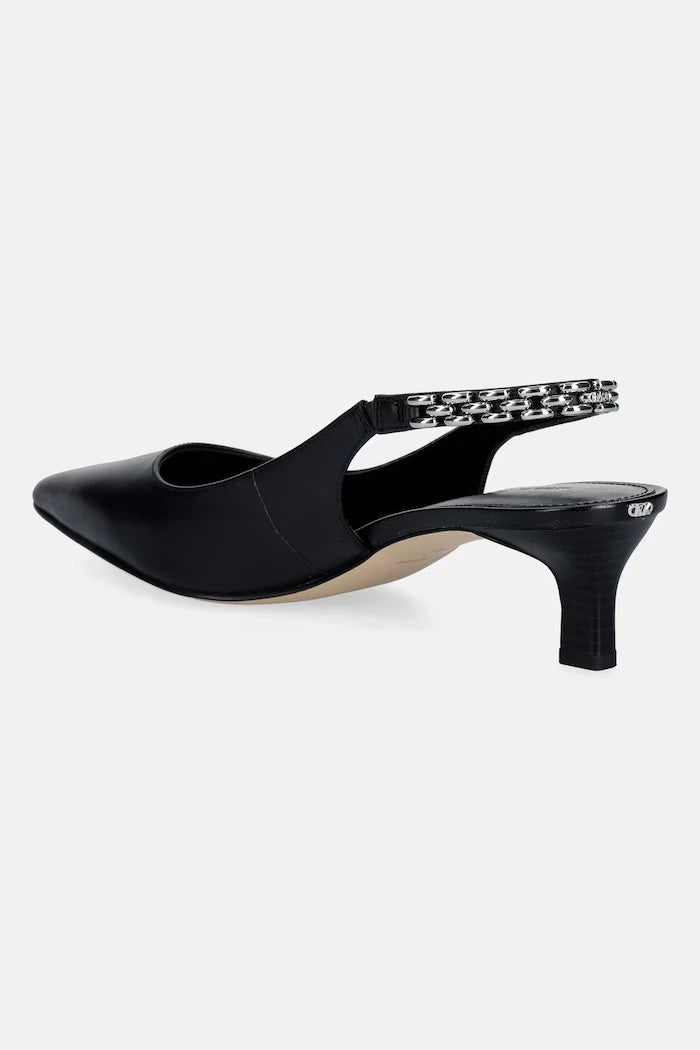 Кожени обувки с тънък ток MICHAEL Michael Kors Marcia Kitten Sling Pump