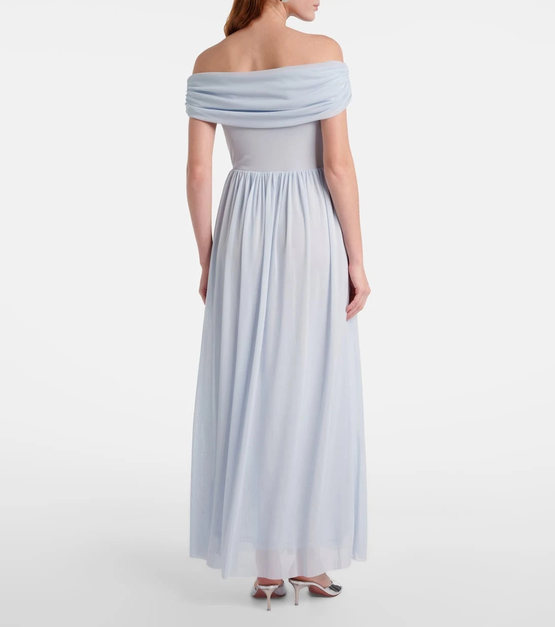 Rotate - Draped off-shoulder maxi dress