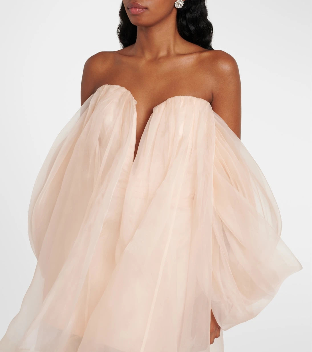 Zimmermann - Crush silk organza bustier dress