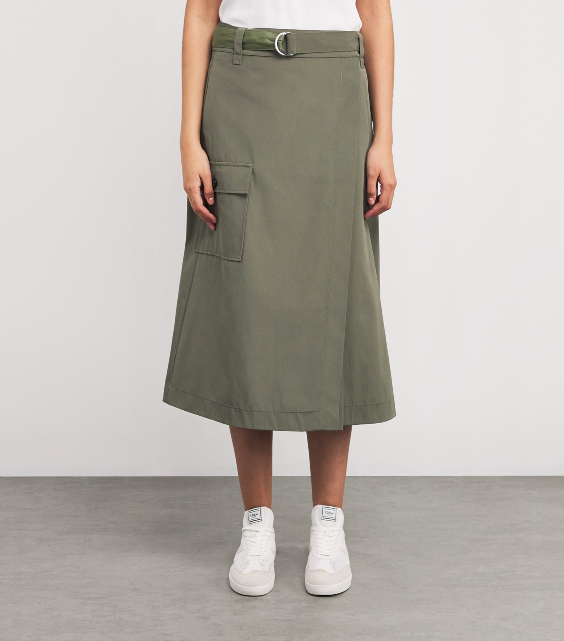 MAX&Co. Green Wrap Midi Skirt