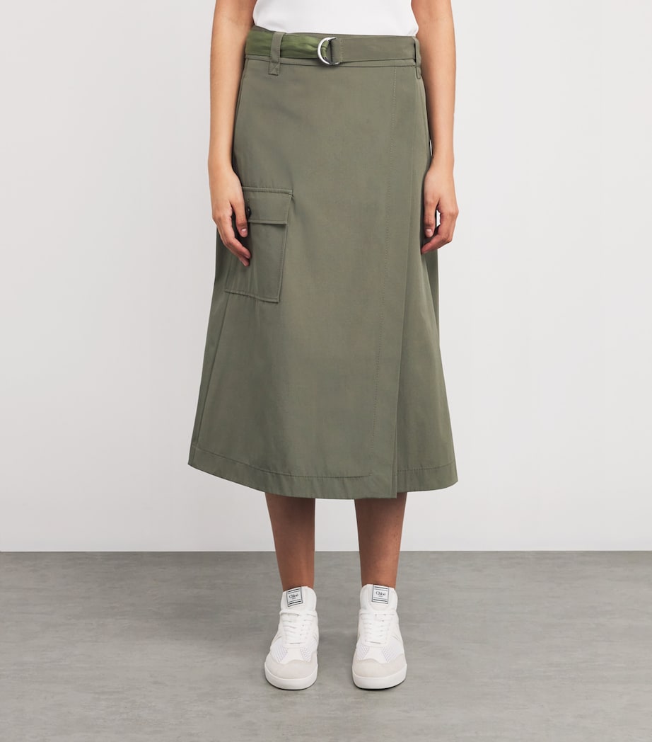 MAX&Co. Green Wrap Midi Skirt