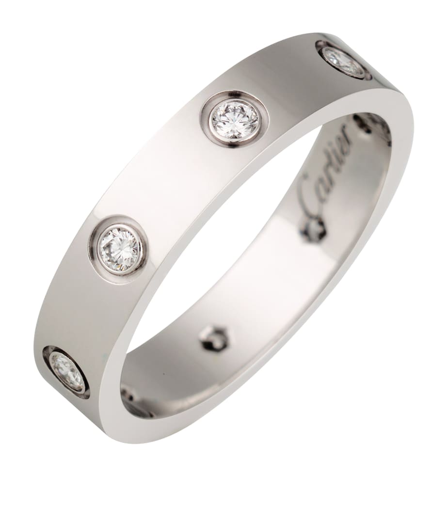 Cartier White Gold and Diamond LOVE Wedding Band
