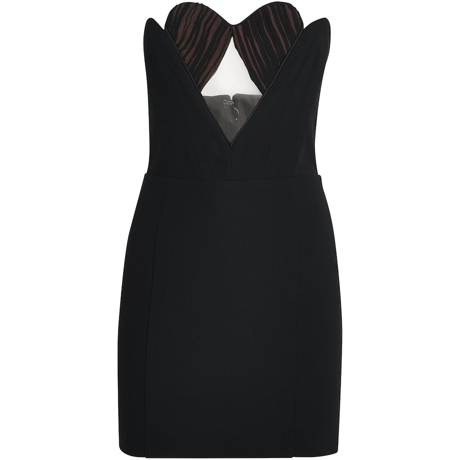 Nensi Dojaka Black Heart Cup Mini Dress