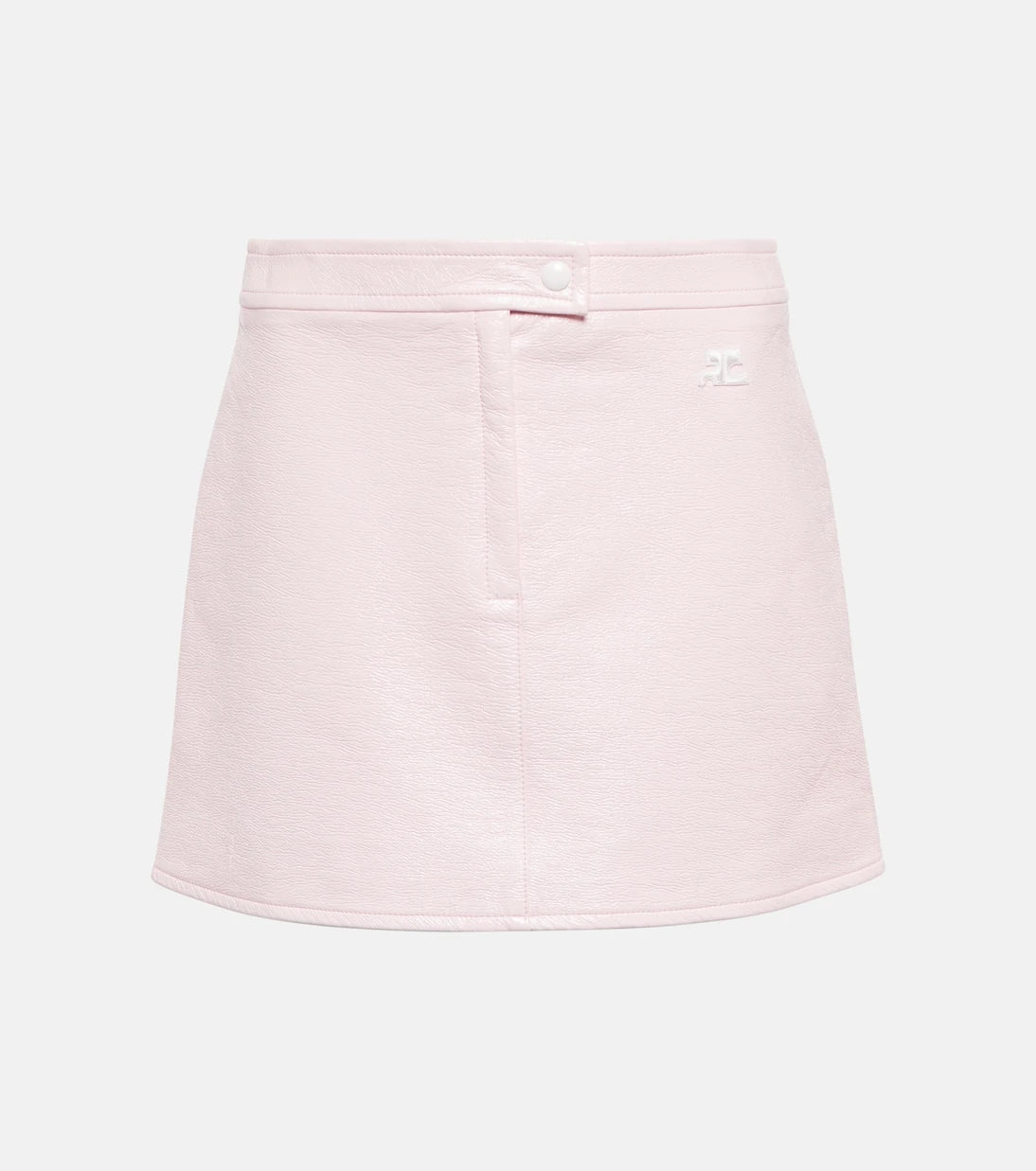 Courrèges - Coated cotton miniskirt