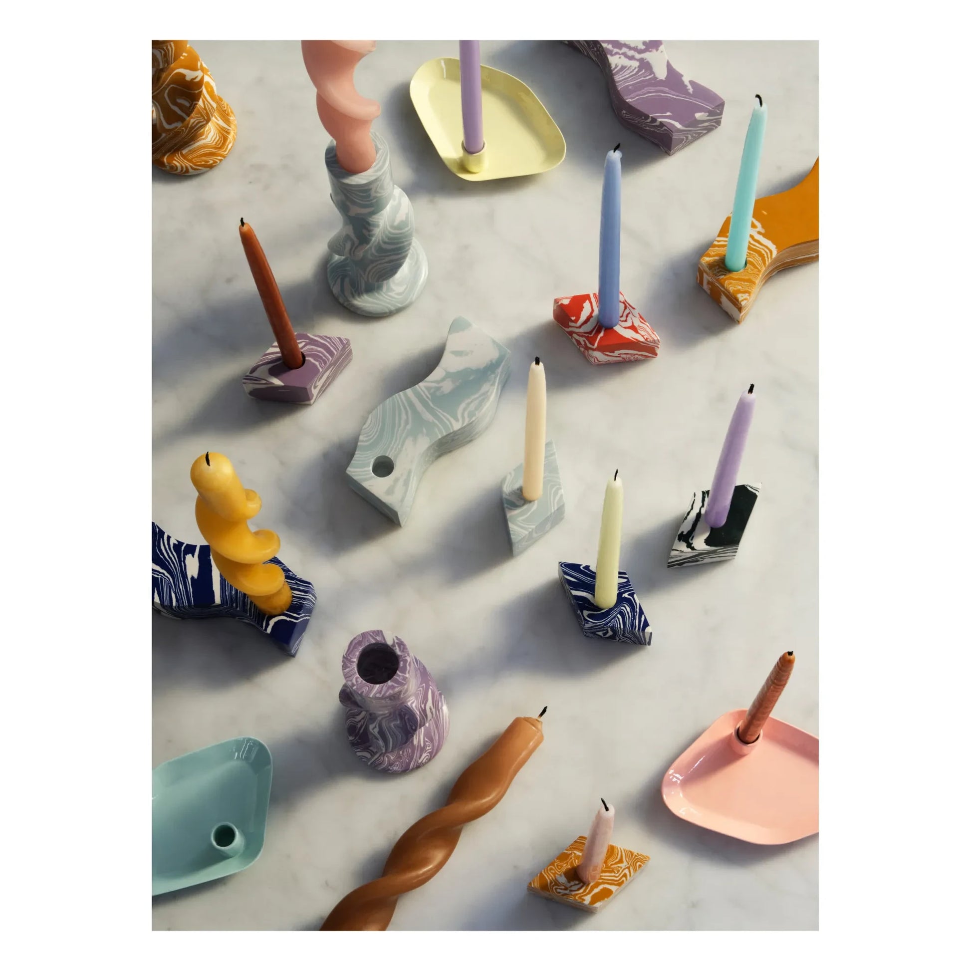 Broste Copenhagen - Twist Candlestick | Lavender