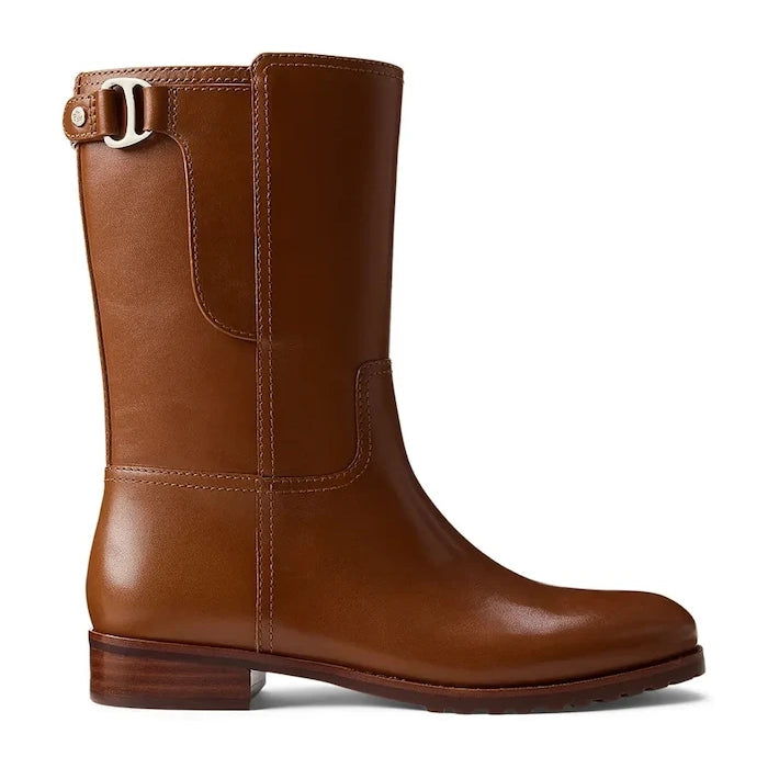 Lauren Ralph Lauren Tasha Mid Deri Bot