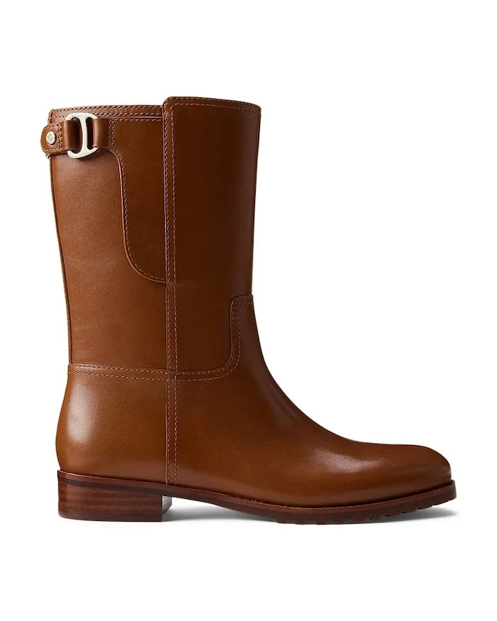 Lauren Ralph Lauren Tasha Mid Deri Bot
