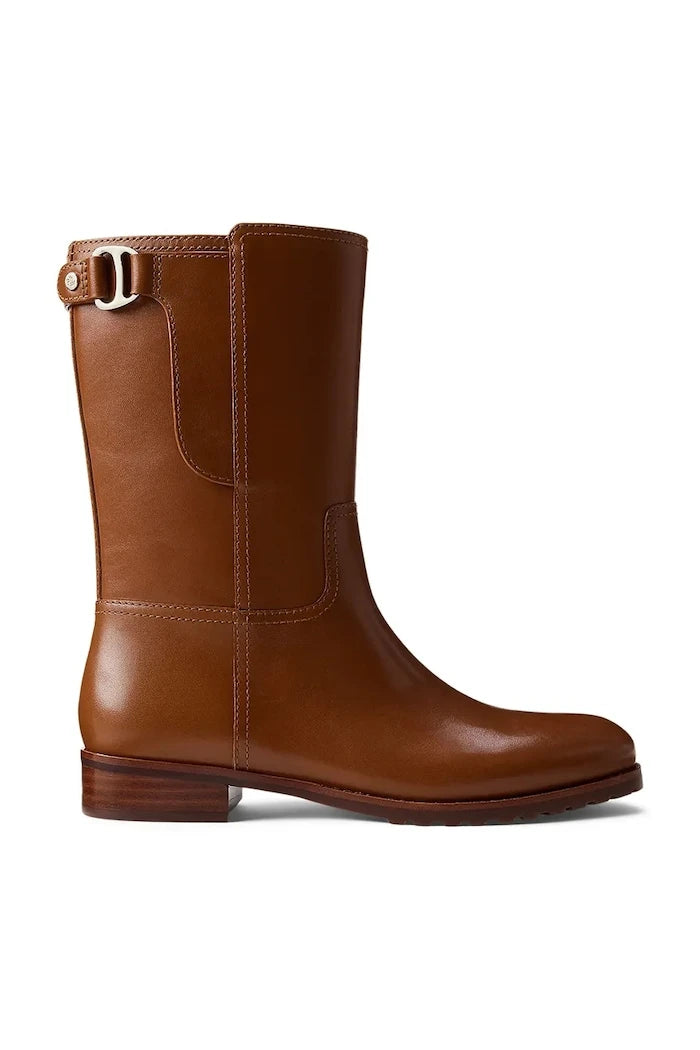 Lauren Ralph Lauren Tasha Mid Deri Bot