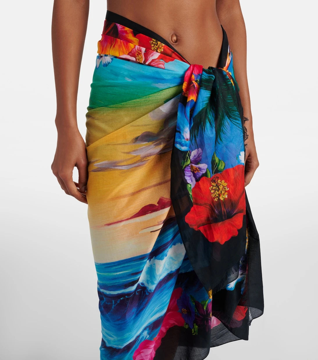 Dolce&Gabbana - Floral cotton beach cover-up