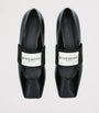 Givenchy Black Leather Squared Toe Ballet Flats