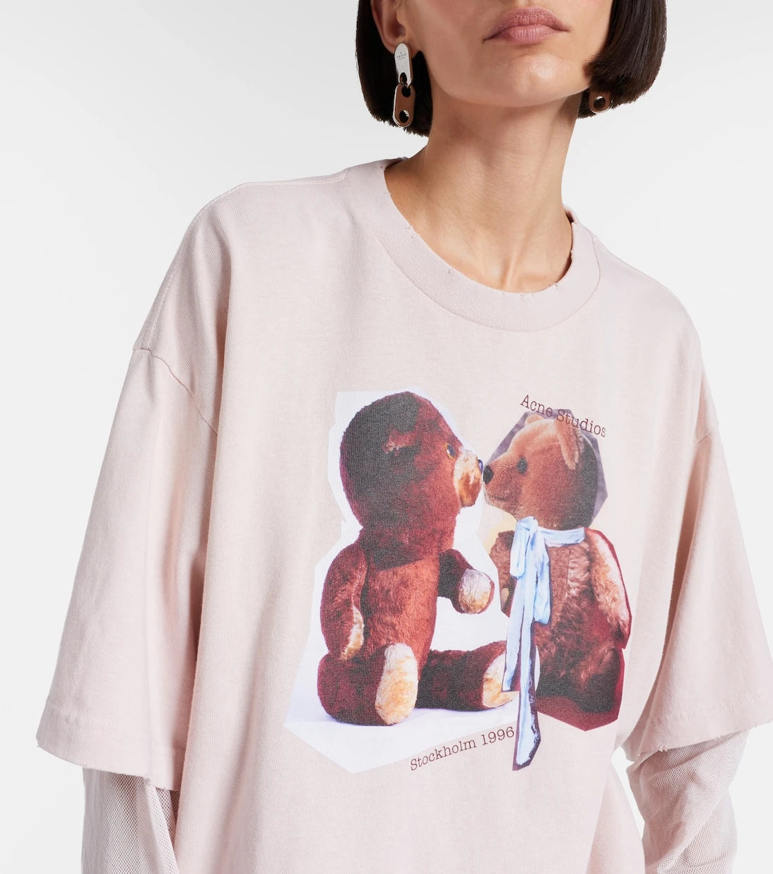 Acne Studios - Layered printed cotton T-shirt
