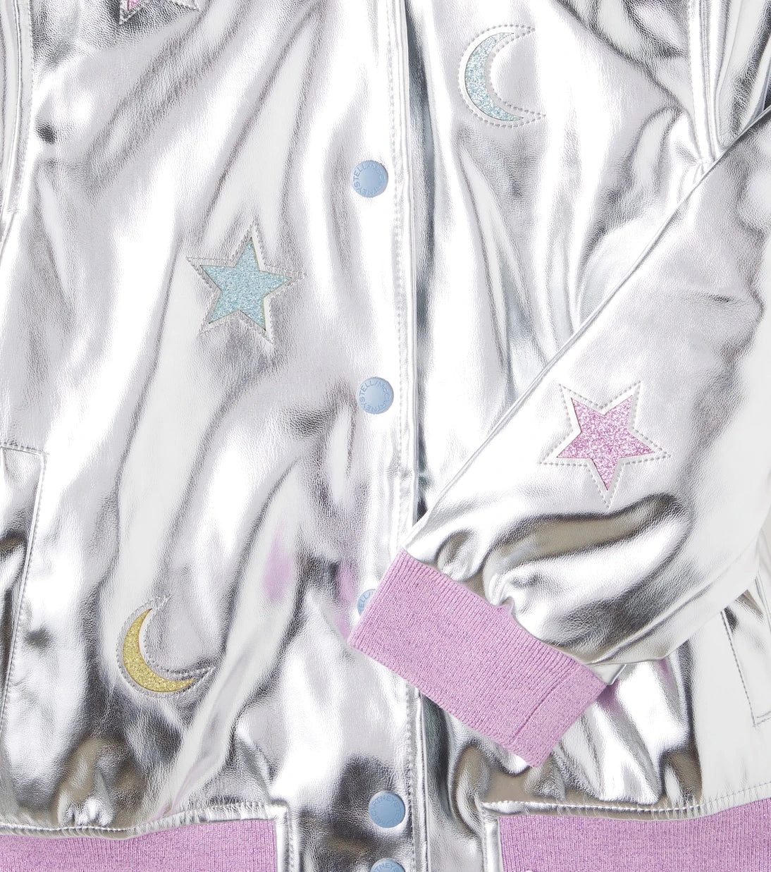 Stella McCartney Kids - Metallic patch-appliqué jacket