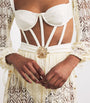 White Crocheted Corseted Maxi Dress