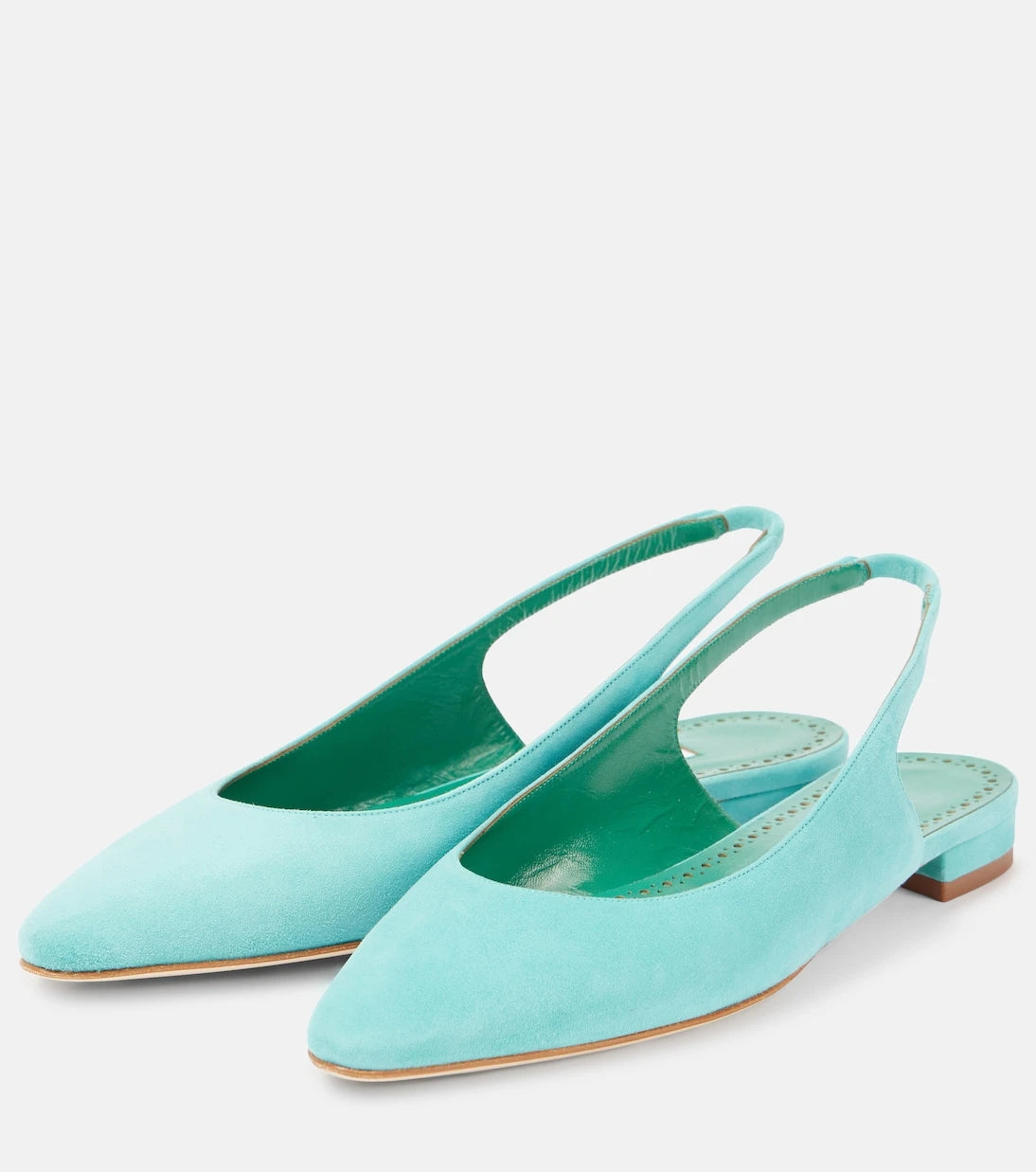 Manolo Blahnik - Sawra 10 suede slingback flats