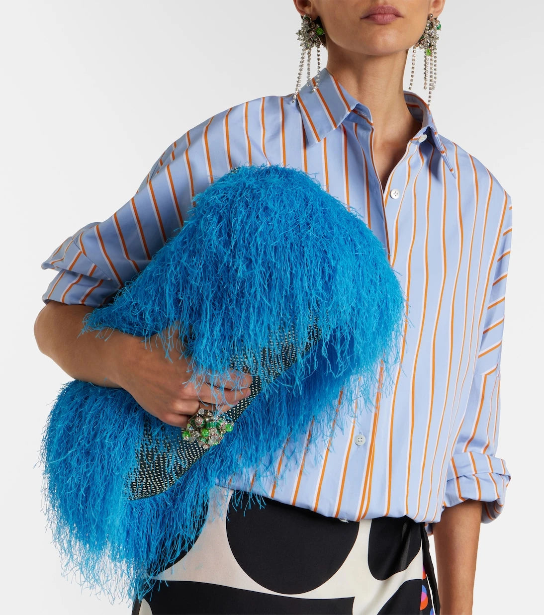 Dries Van Noten - Small leather-trimmed crossbody bag