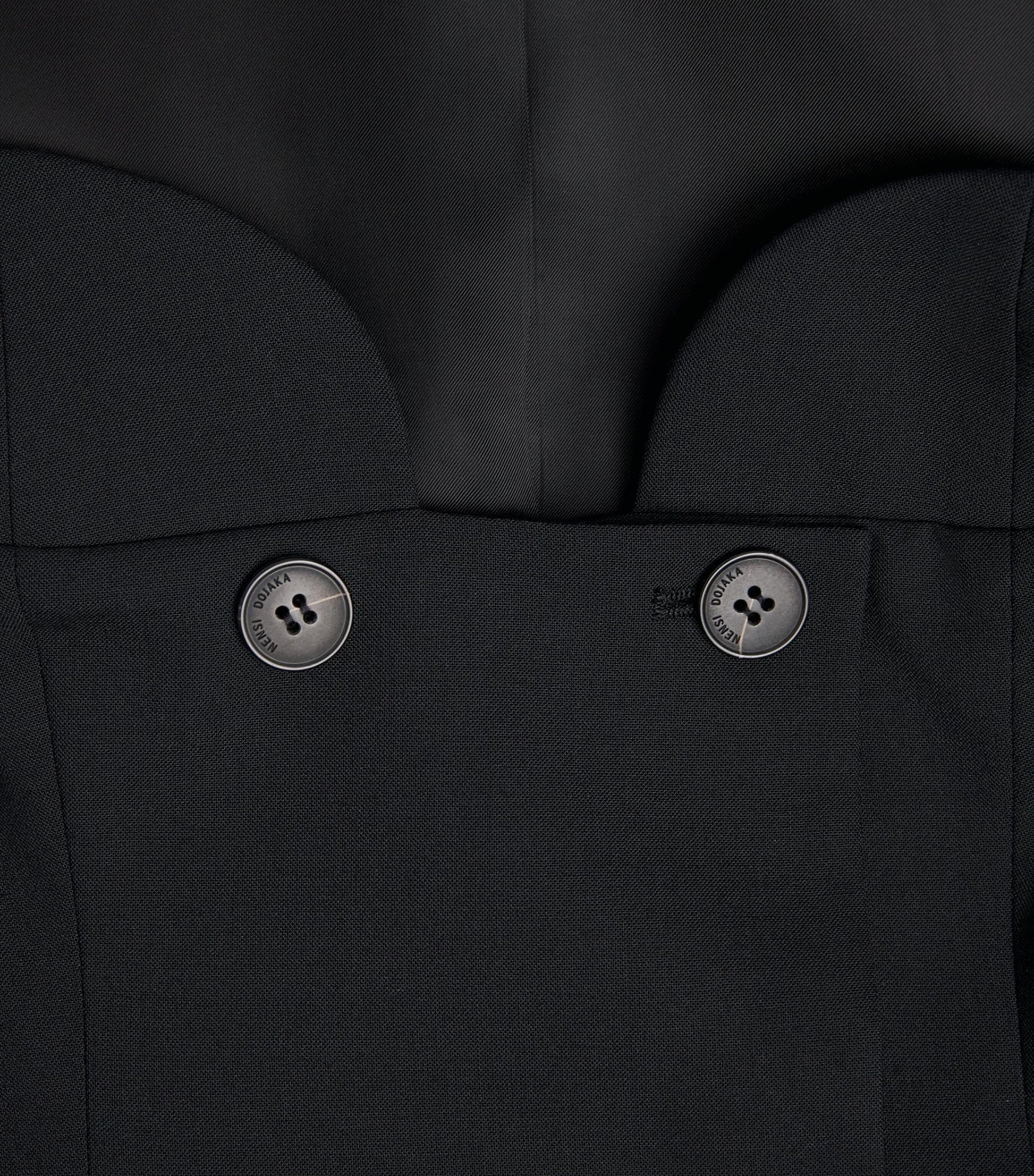 Nensi Dojaka Black Tailored Mini Jacket Dress