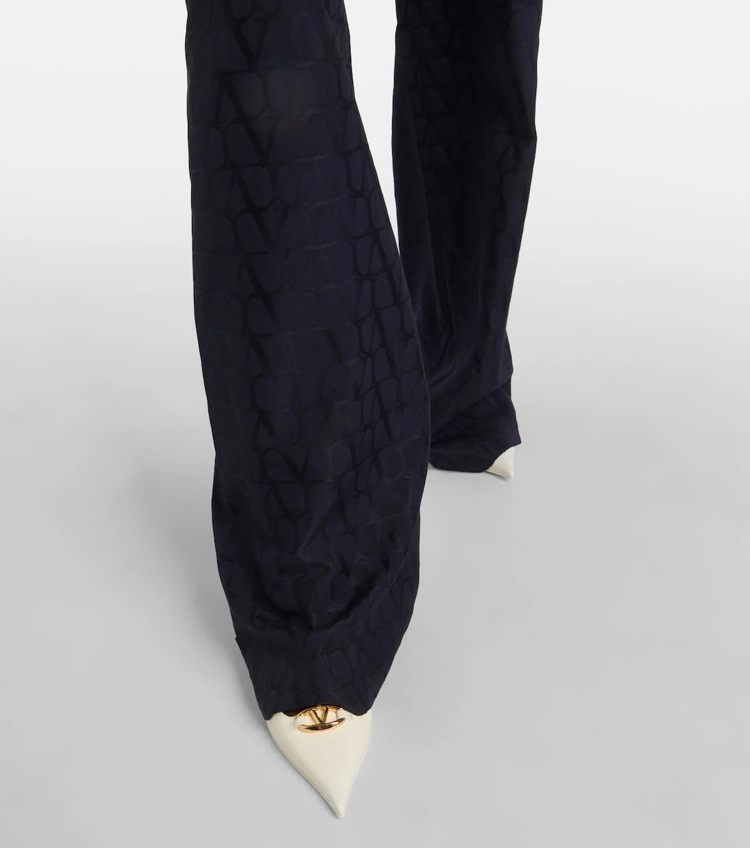 Valentino - Cotton poplin wide-leg pants