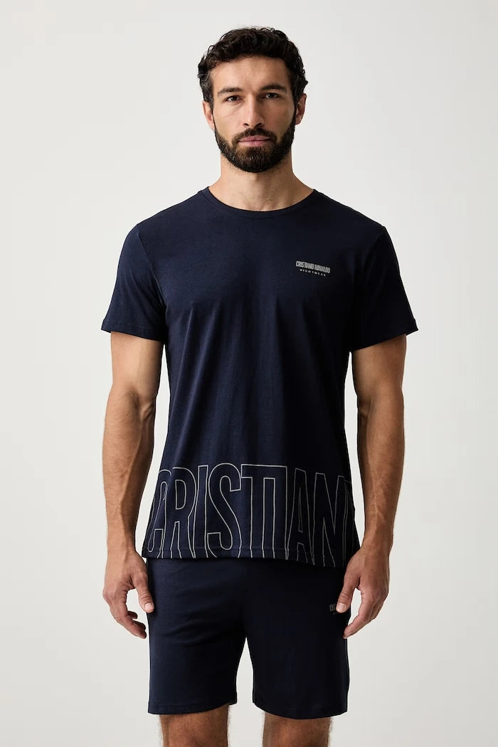 CR7 Cristiano Ronaldo iki parçalı erkek pamuklu pijama
